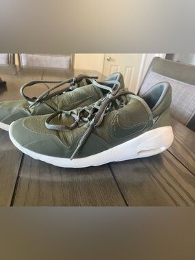 Nike Olive Low-Top Sneakers with White Sole